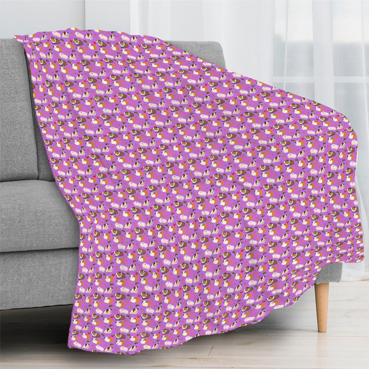 "Cavy Crew" Purple Guinea Pig Blankets - Rabbit Haven