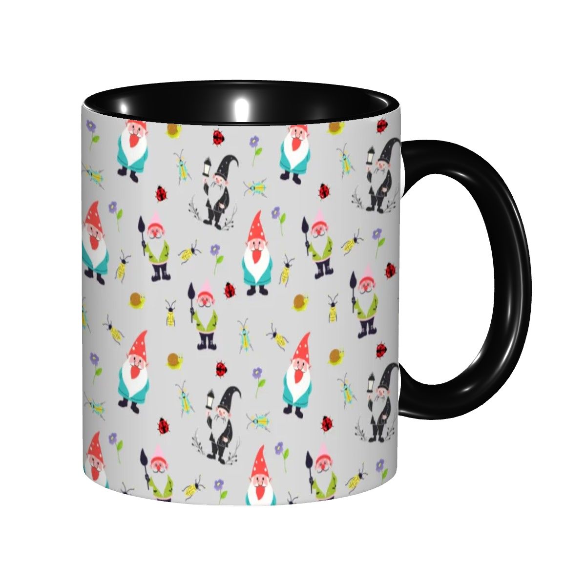 "Gnome Trails, Grey" 11oz Gnome Mug - Rabbit Haven