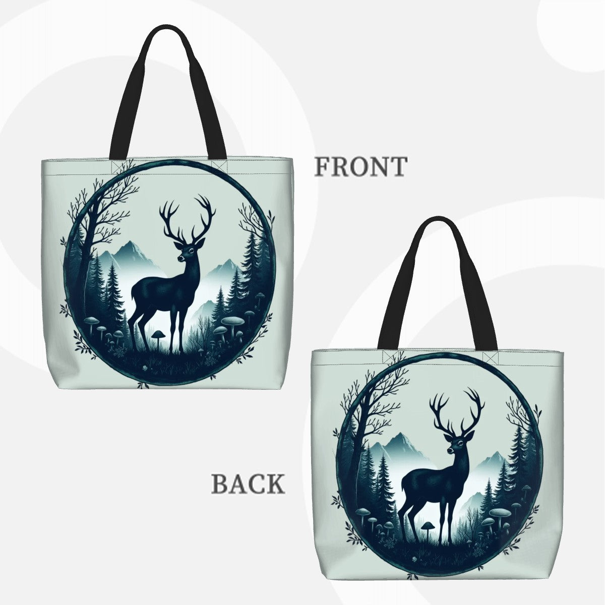 "Deer Grove" Nature Inspired Forest Deer Shoulder Bag