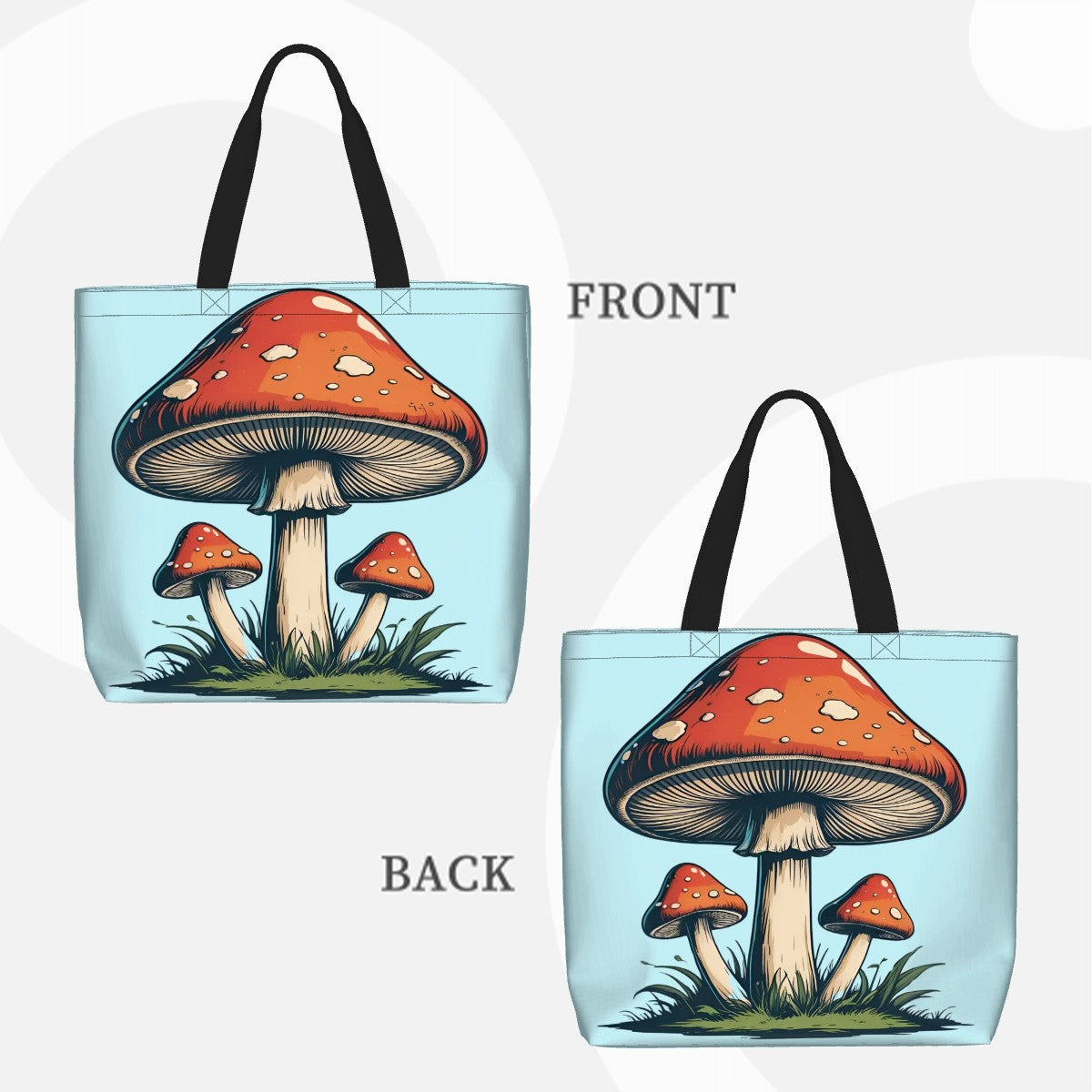"Toadstool Trio" Amanita Mushroom Forest Art Shoulder Bag