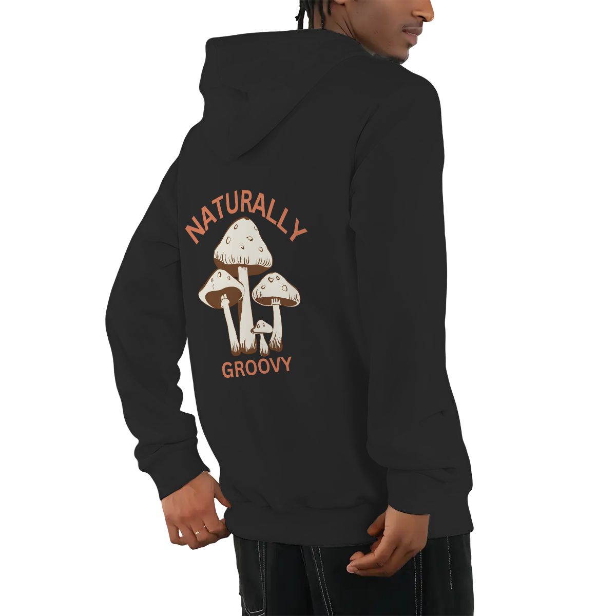 "Naturally Groovy Design #2" Adult Hoodie Double-Sided Design - Rabbit Haven