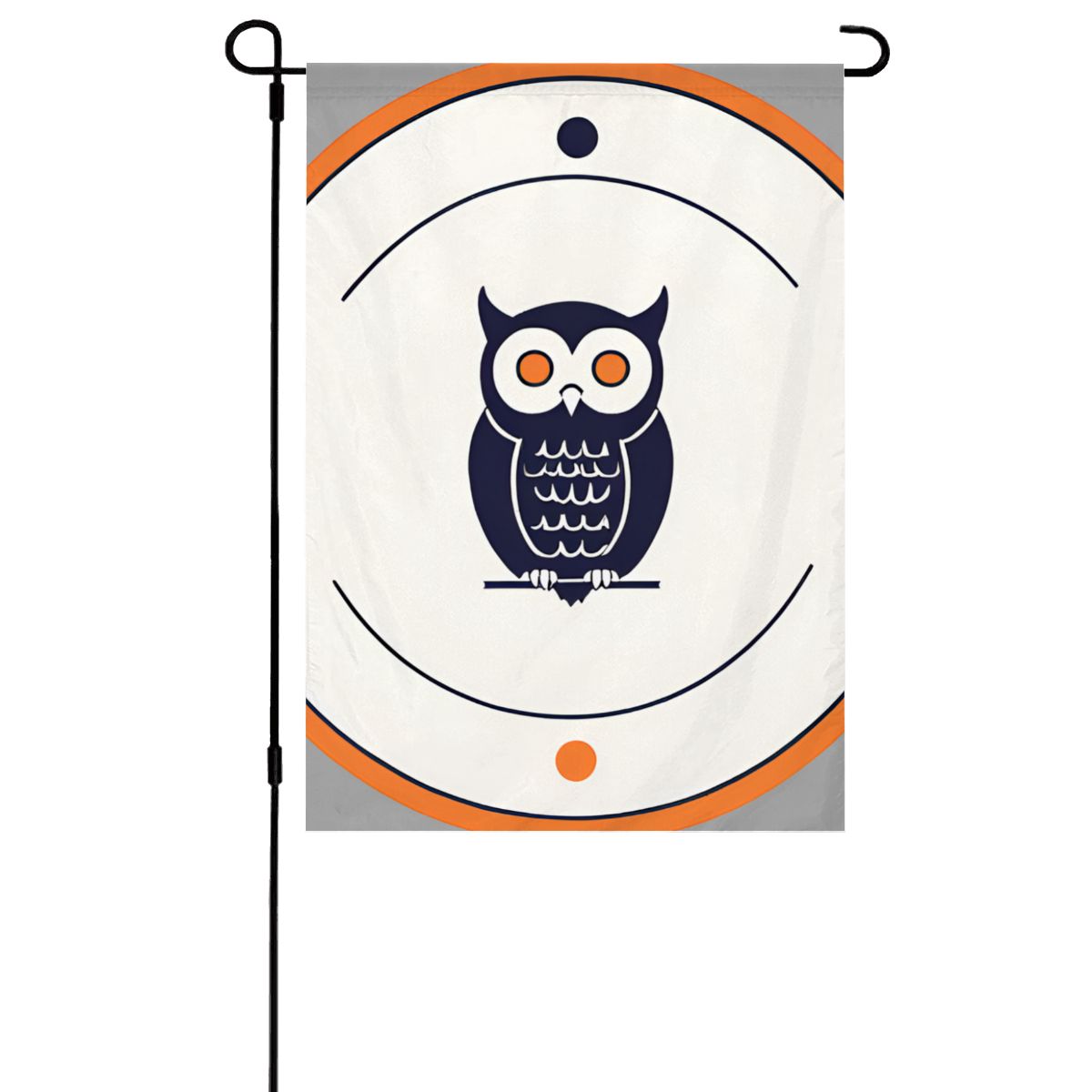 Wise Watcher Owl Garden Flag – Minimalist Outdoor Yard Banner