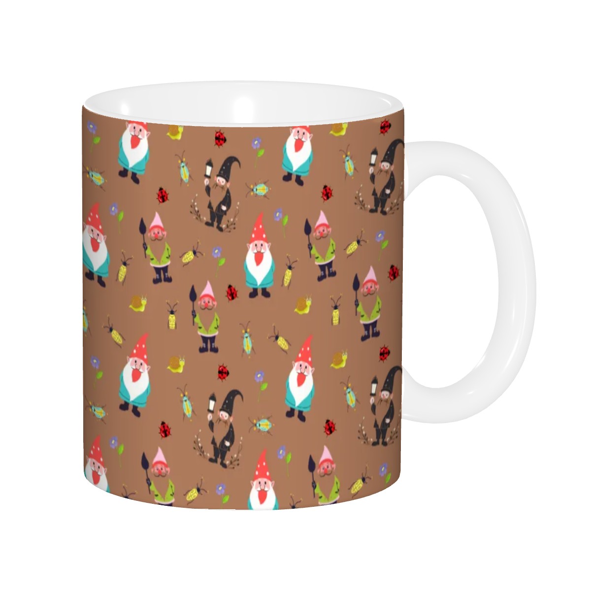 "Gnome Trails, Brown" 11oz Mug - Rabbit Haven