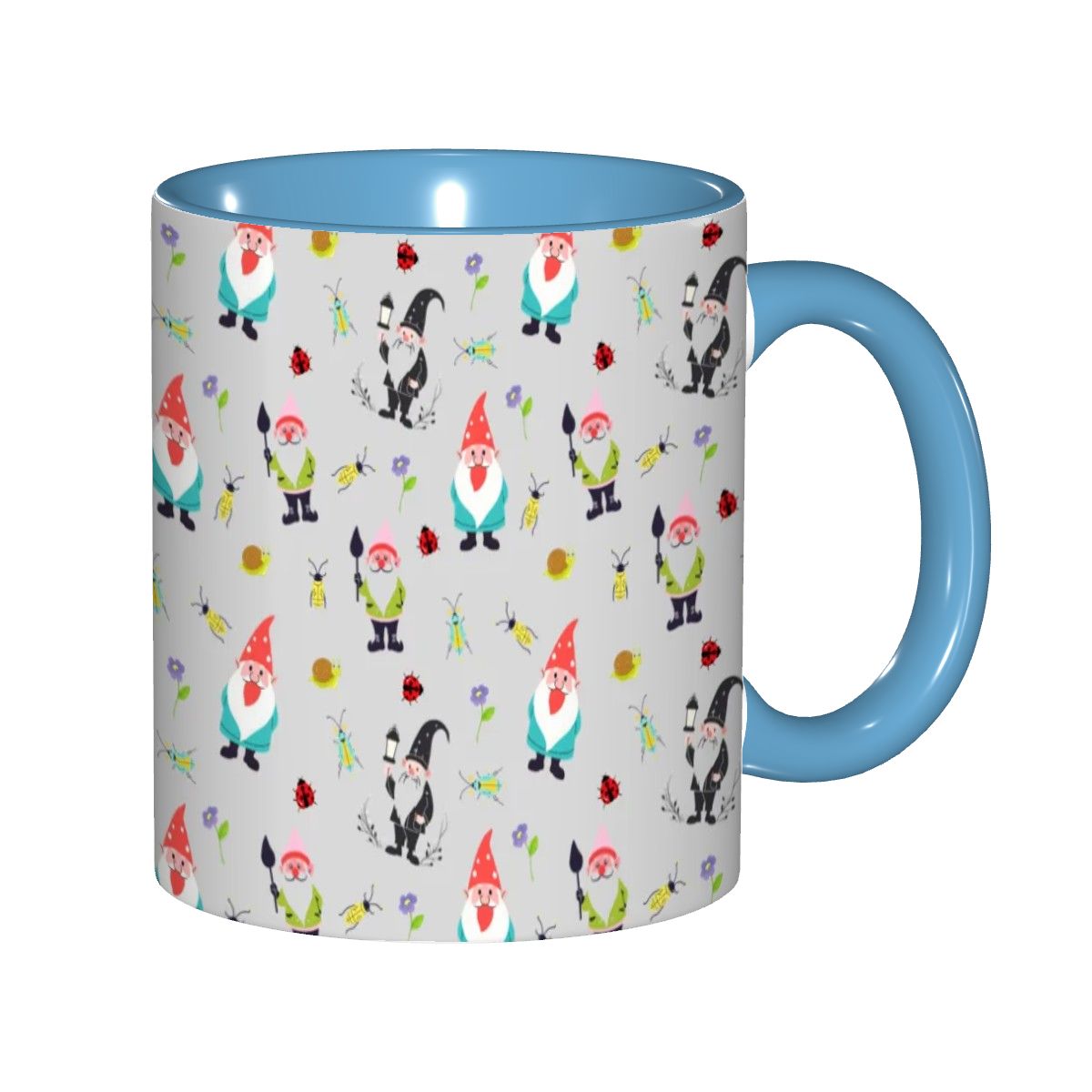 "Gnome Trails, Grey" 11oz Gnome Mug - Rabbit Haven