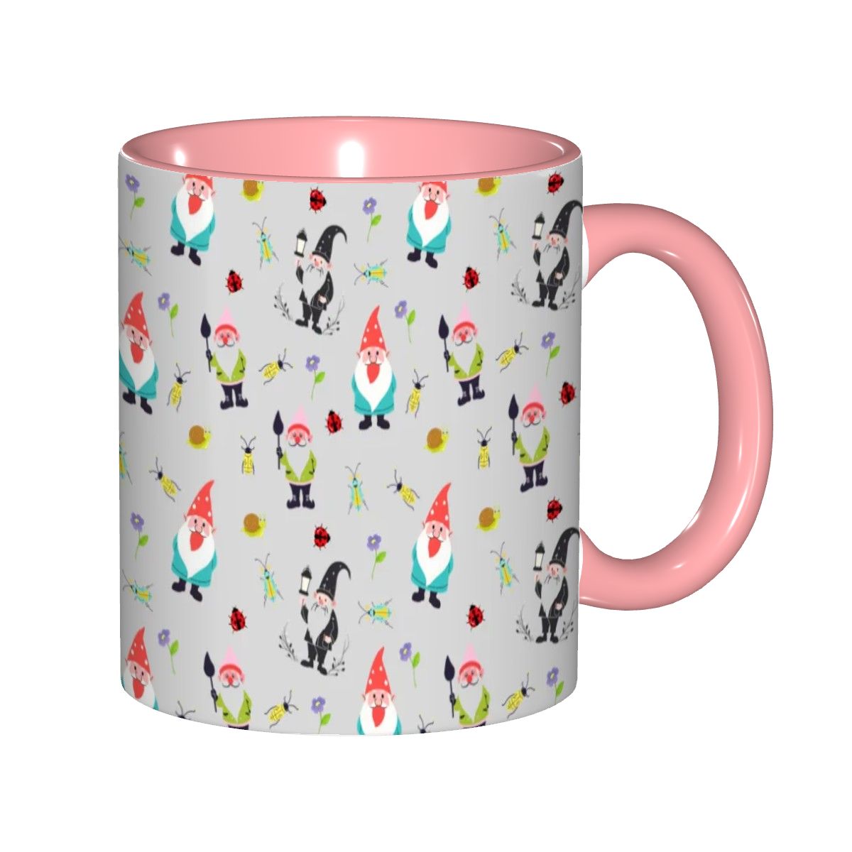 "Gnome Trails, Grey" 11oz Gnome Mug - Rabbit Haven