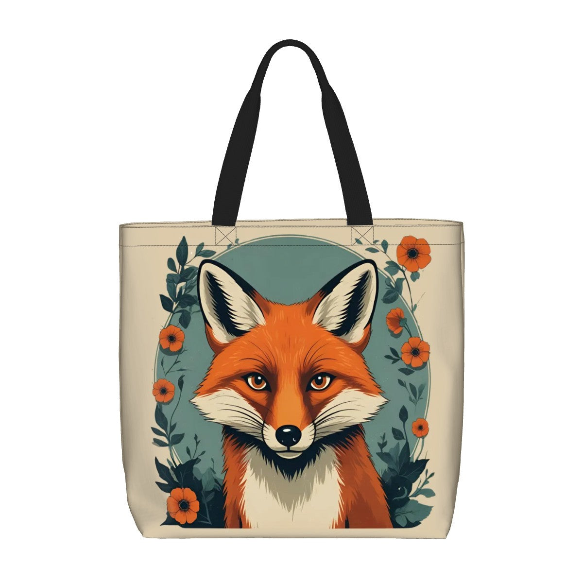 "Flora Fox" Woodland Inspired Large Capacity Shoulder Bag for Nature & Animal Lovers