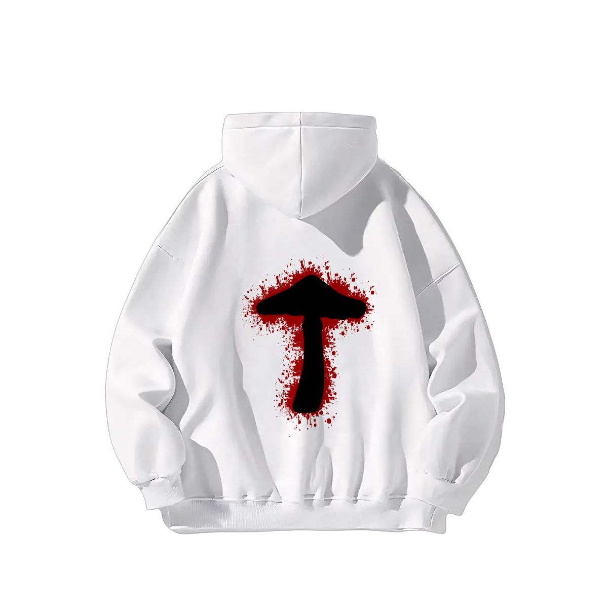 "Inkburst Mushroom" Adult Hoodie Double-Sided Design - Rabbit Haven