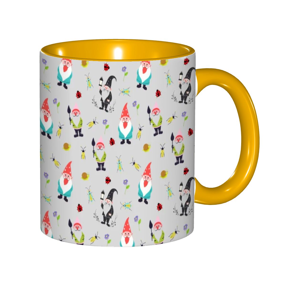 "Gnome Trails, Grey" 11oz Gnome Mug - Rabbit Haven