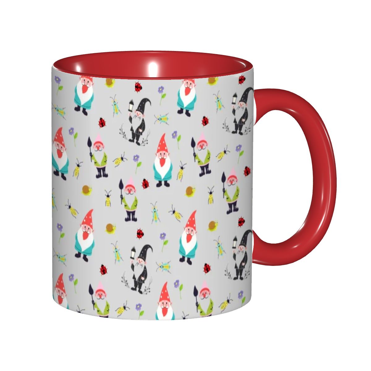 "Gnome Trails, Grey" 11oz Gnome Mug - Rabbit Haven