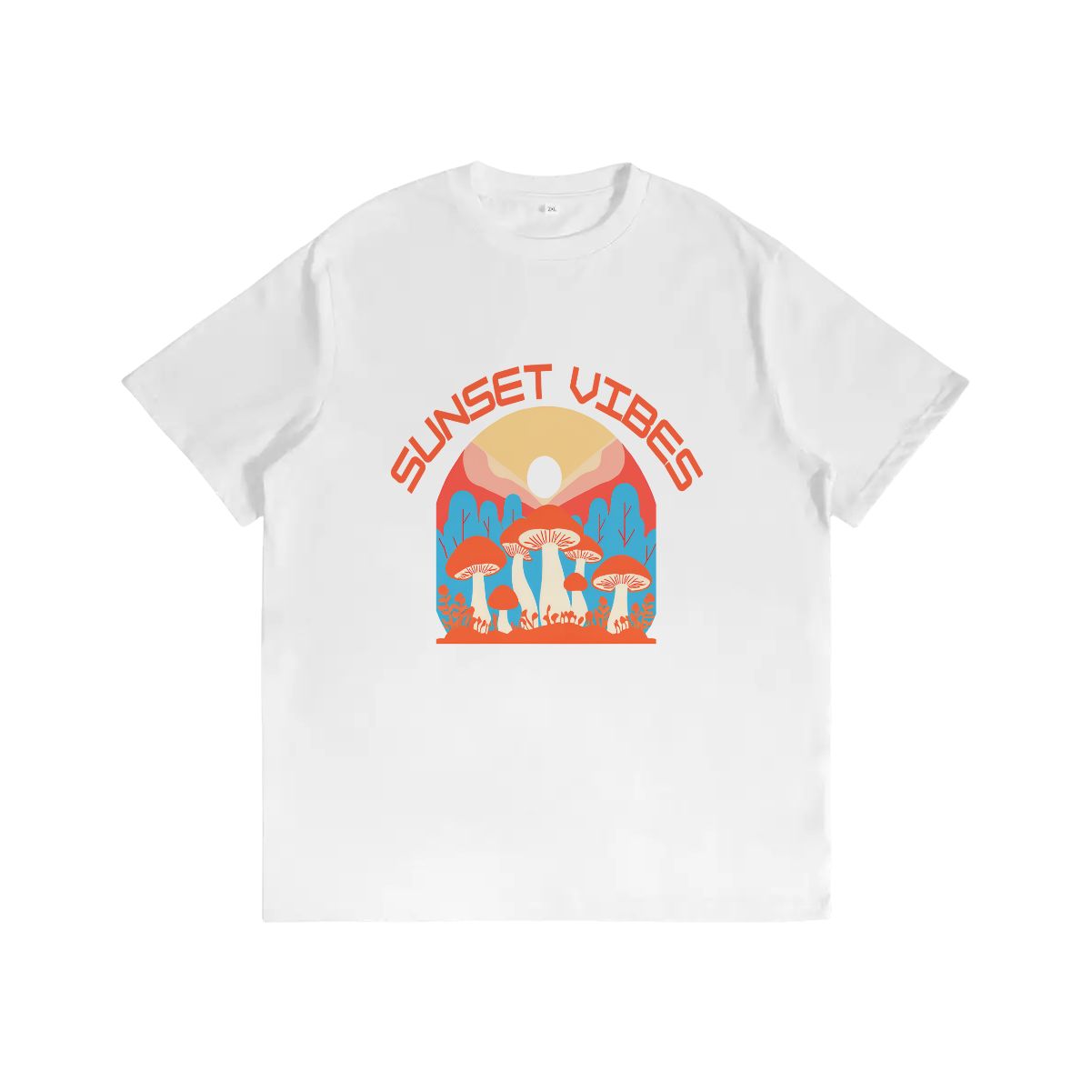 "Sunset Vibes" Mushroom T-Shirt - Rabbit Haven