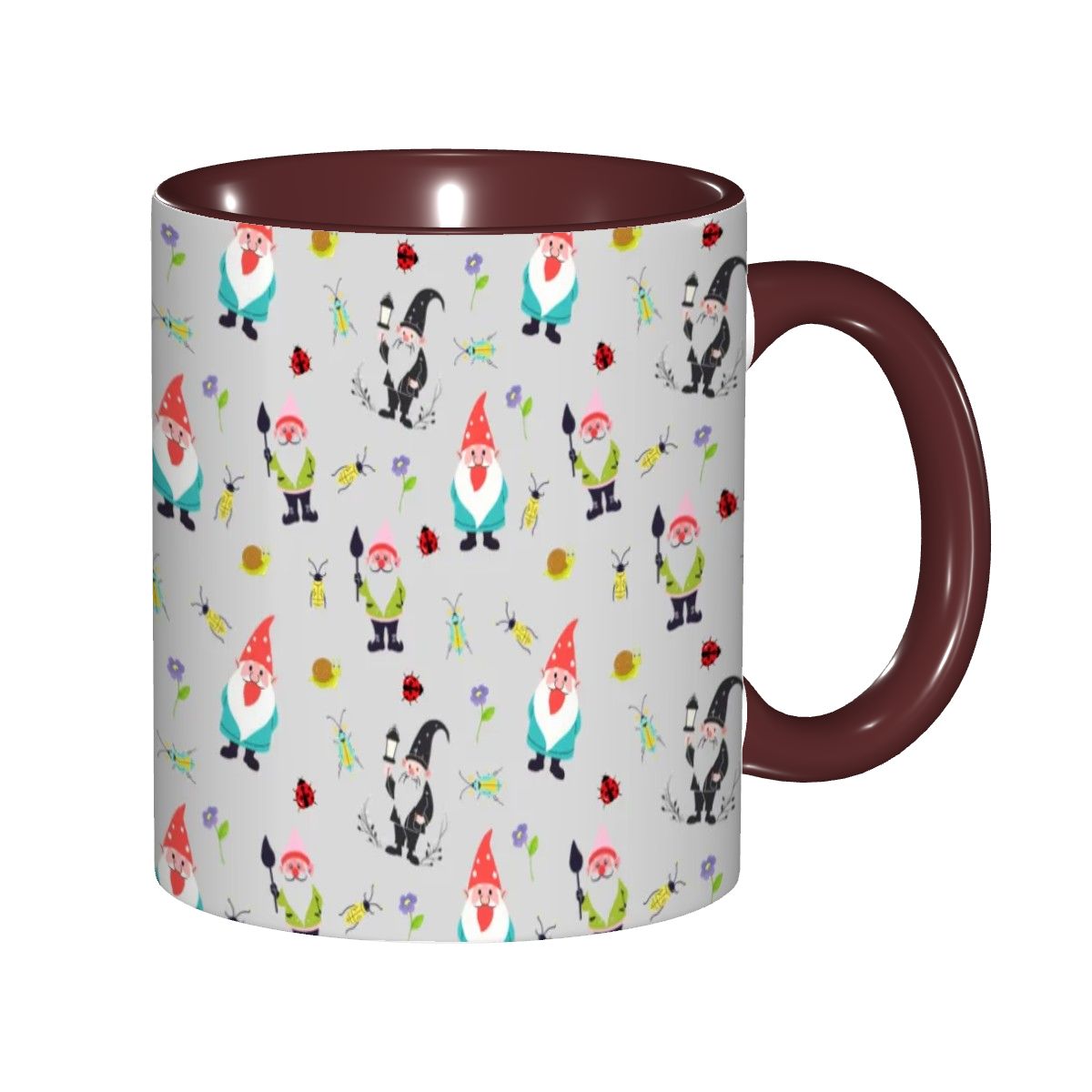 "Gnome Trails, Grey" 11oz Gnome Mug - Rabbit Haven