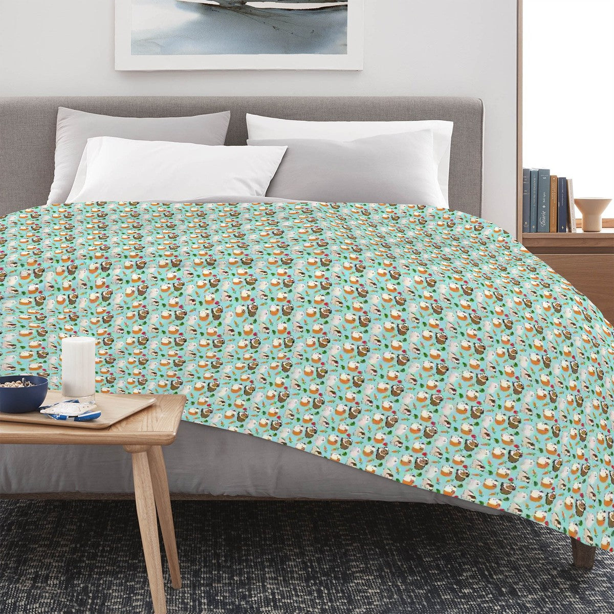 "Cavy Crew" Blue Guinea Pig Blankets - Rabbit Haven