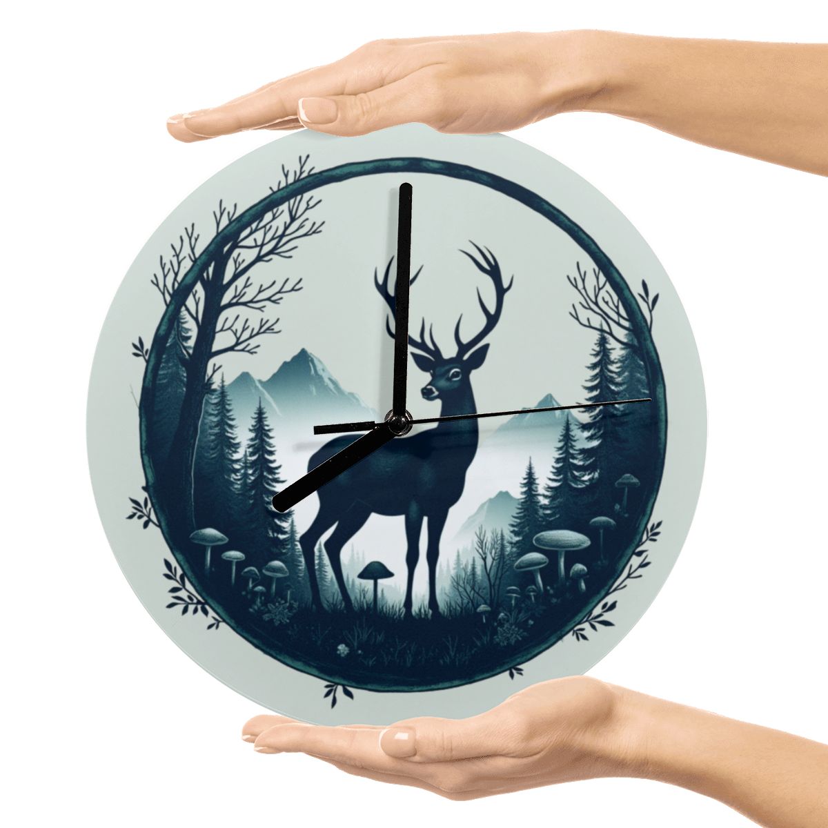 "Deer Grove" Woodland Wall Clock