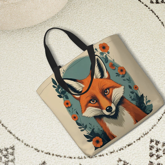"Flora Fox" Woodland Inspired Large Capacity Shoulder Bag for Nature & Animal Lovers