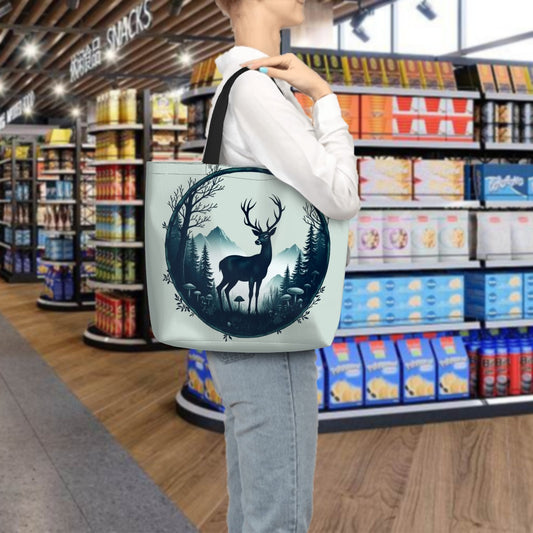"Deer Grove" Nature Inspired Forest Deer Shoulder Bag