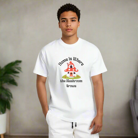"Home is Where the Mushroom Grows" Mushroom T-Shirt - Rabbit Haven