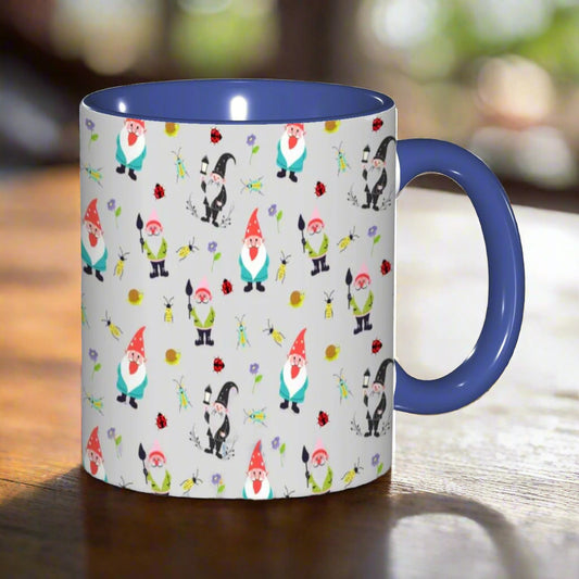 "Gnome Trails, Grey" 11oz Gnome Mug - Rabbit Haven