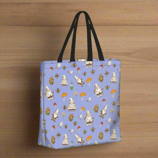 "Forest Folk" Shoulder Bag – Whimsical Gnome & Woodland Creature All Over Print