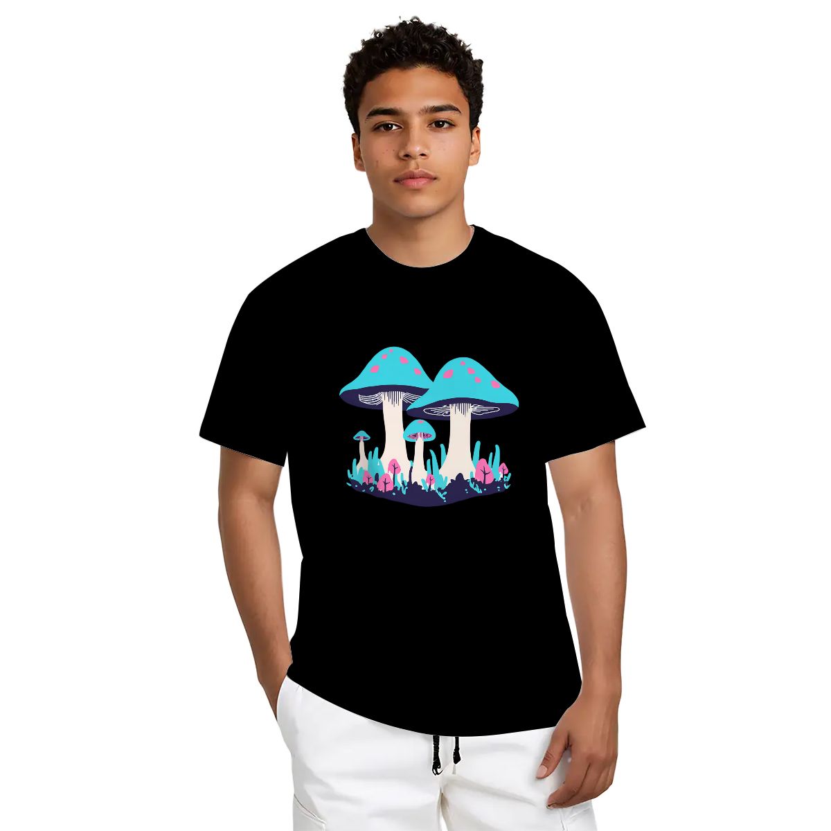 "Fungi Field" Mushroom T-Shirt - Rabbit Haven
