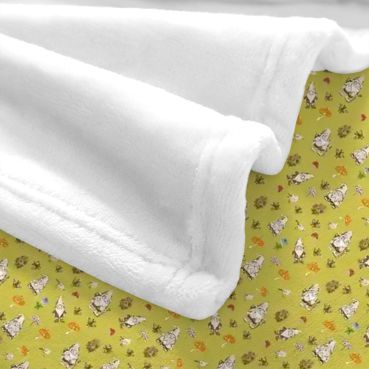 "Forest Folk" Olive Yellow Blankets - Rabbit Haven