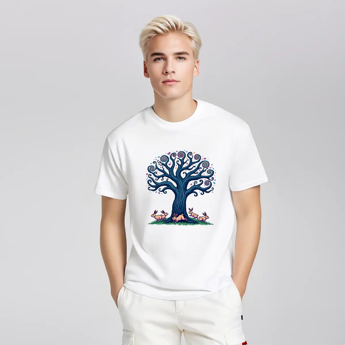 "Bunny Spiral" Rabbit T-Shirt - Rabbit Haven