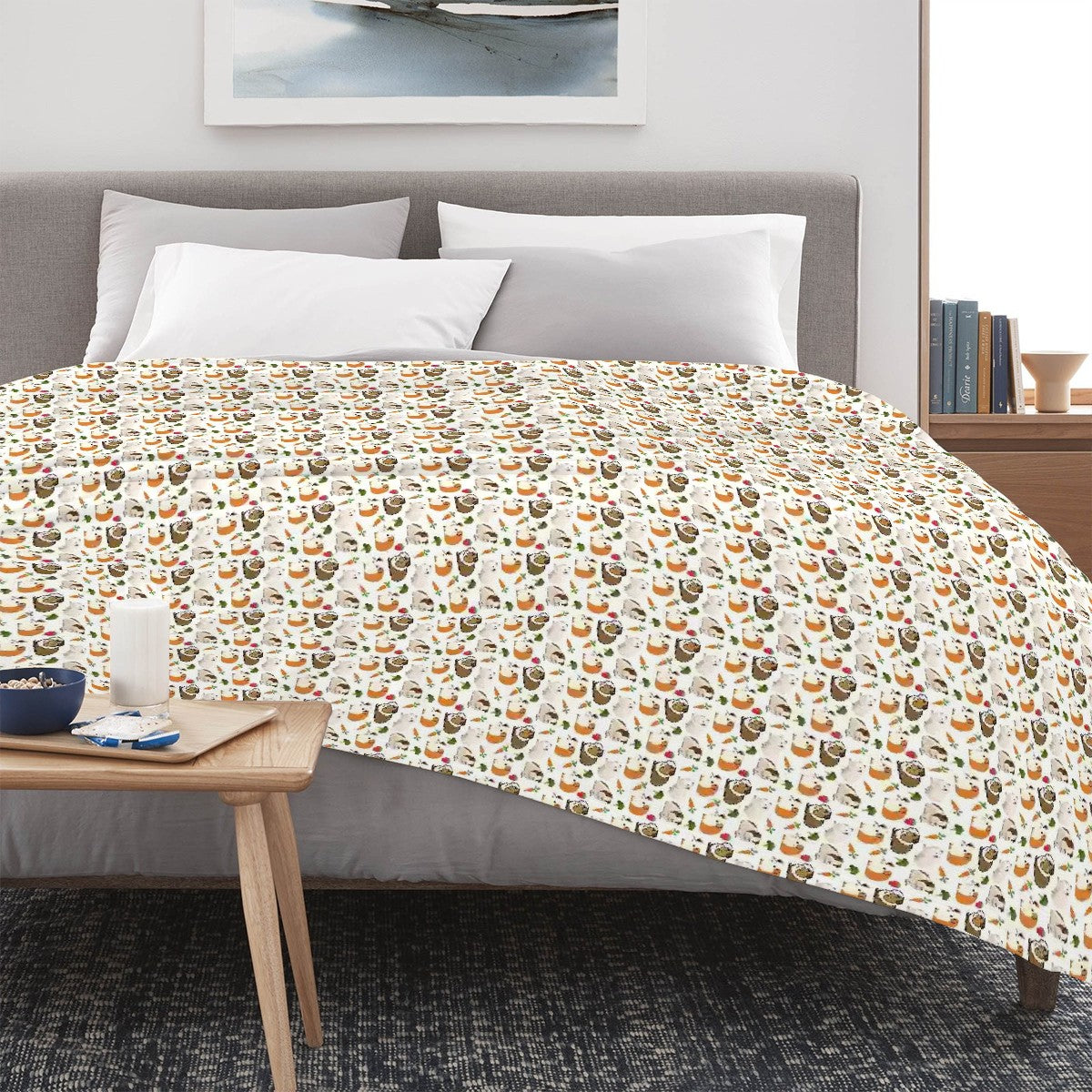 "Cavy Crew" White Guinea Pig Blankets - Rabbit Haven