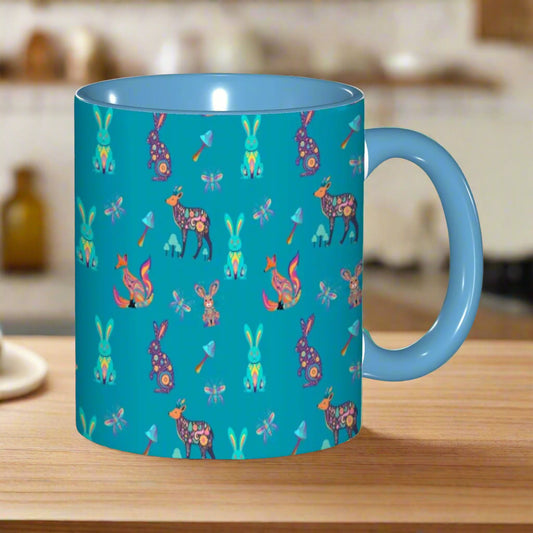 "Woodland Parade" 11oz Mug - Rabbit Haven