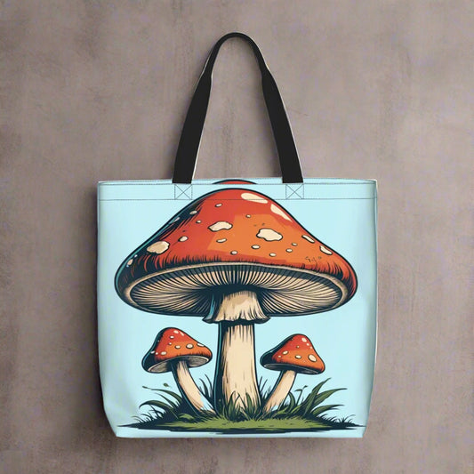 "Toadstool Trio" Amanita Mushroom Forest Art Shoulder Bag