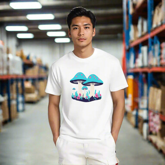 "Fungi Field" Mushroom T-Shirt - Rabbit Haven