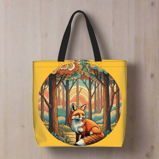 "Sunset Scout" Woodland Fox - Large Capacity Zipper Shoulder Bag