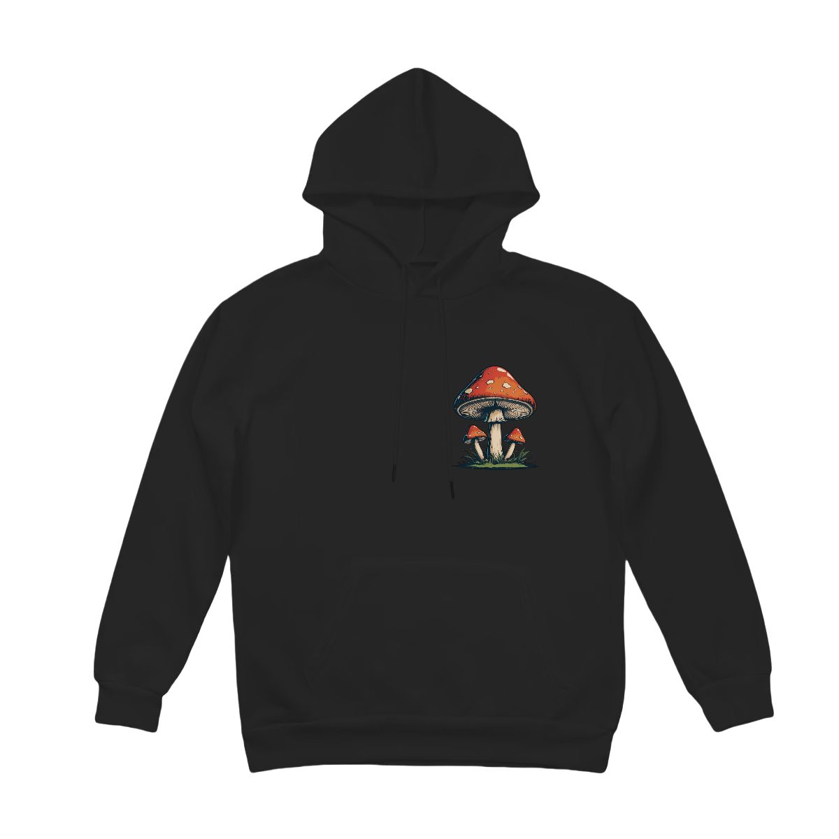 "Fungi Peaks" Mushroom Adult Hoodie Double-Sided Design - Rabbit Haven