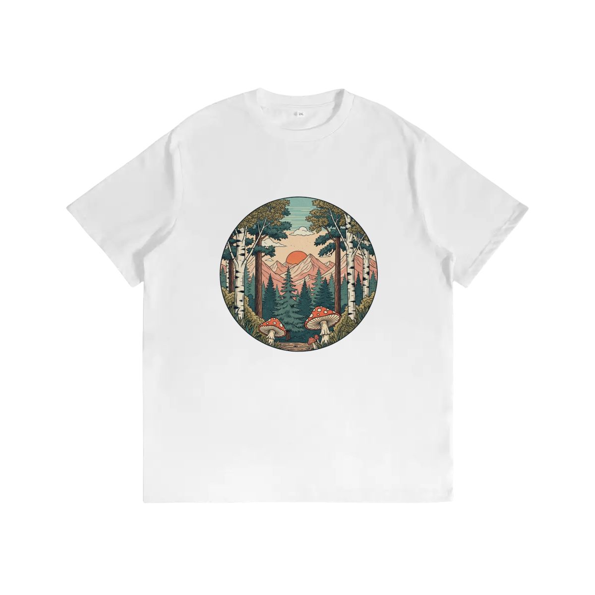 "Fungi Peaks" Mushroom T-Shirt - Rabbit Haven