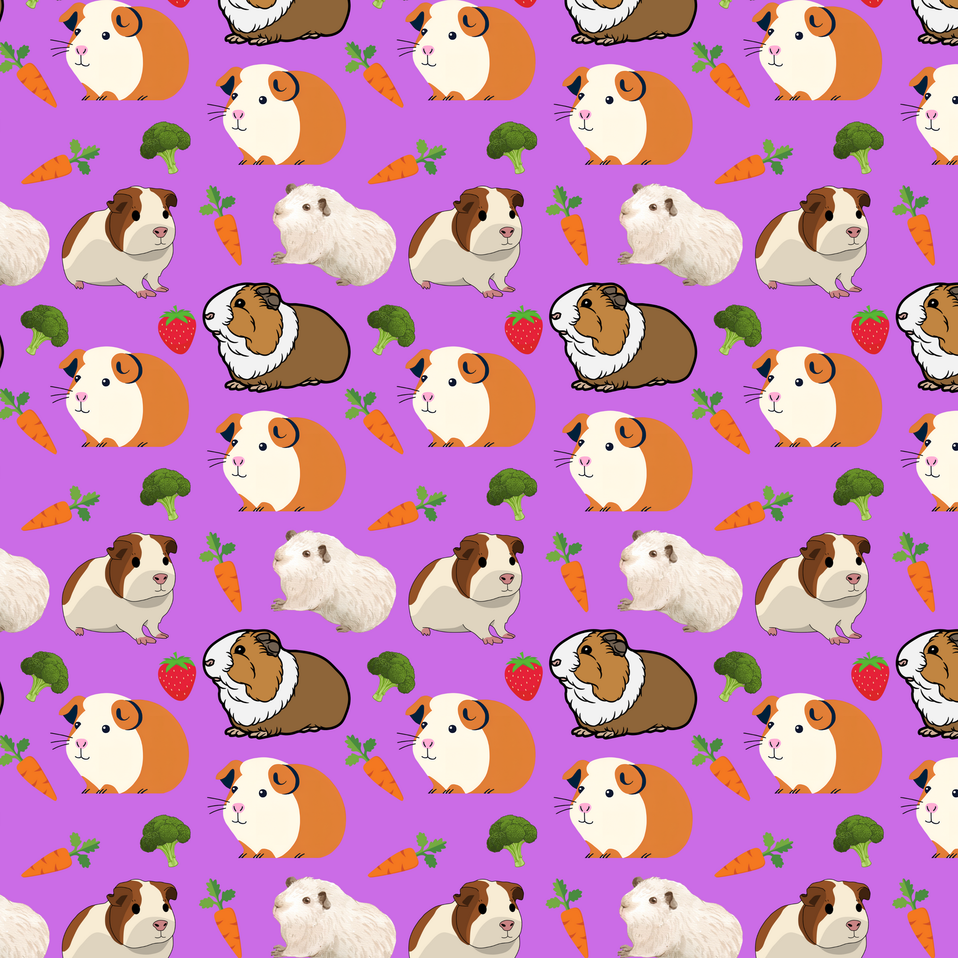 "Cavy Crew" Purple Guinea Pig Blankets - Rabbit Haven