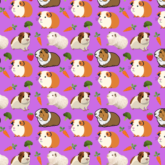 "Cavy Crew" Purple Guinea Pig Blankets - Rabbit Haven
