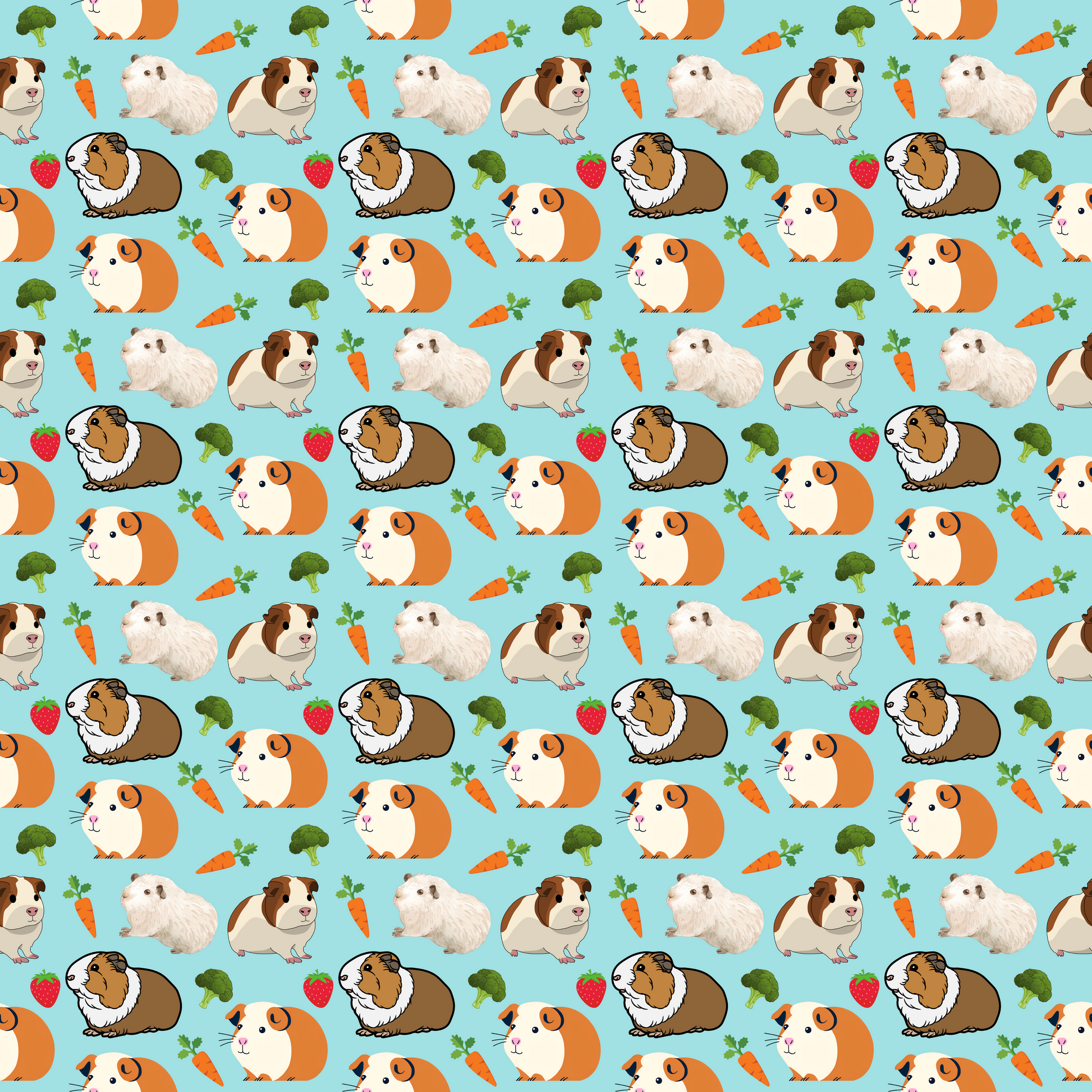"Cavy Crew" Blue Guinea Pig Blankets - Rabbit Haven