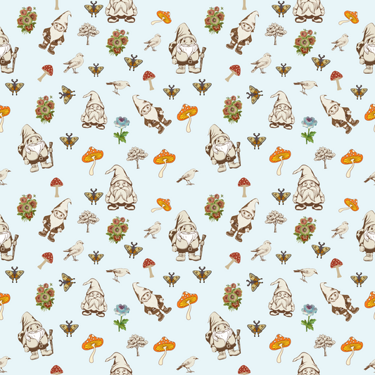 "Forest Folk" Light Blue Blankets - Rabbit Haven