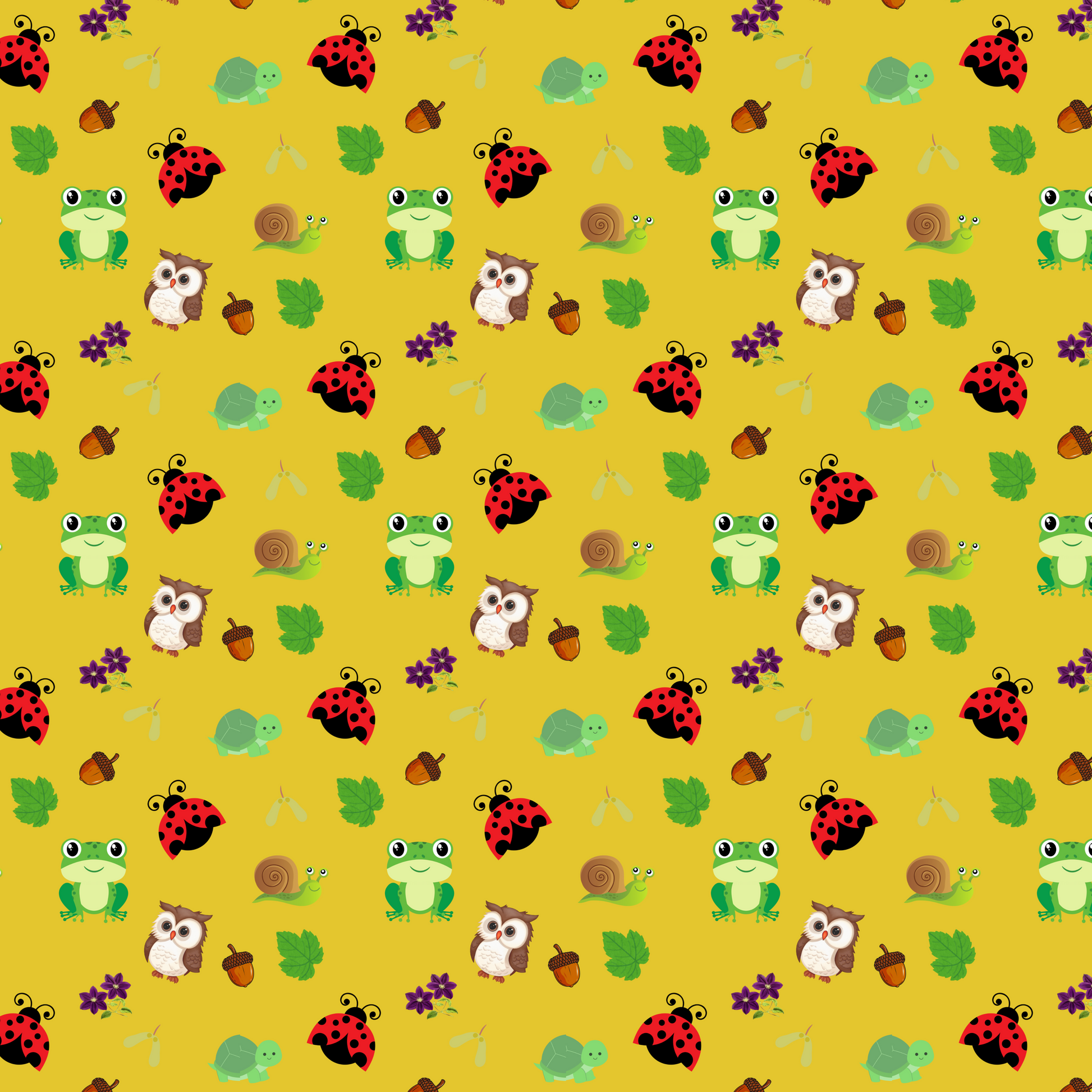 "Forest Frolic" Yellow Blankets - Rabbit Haven
