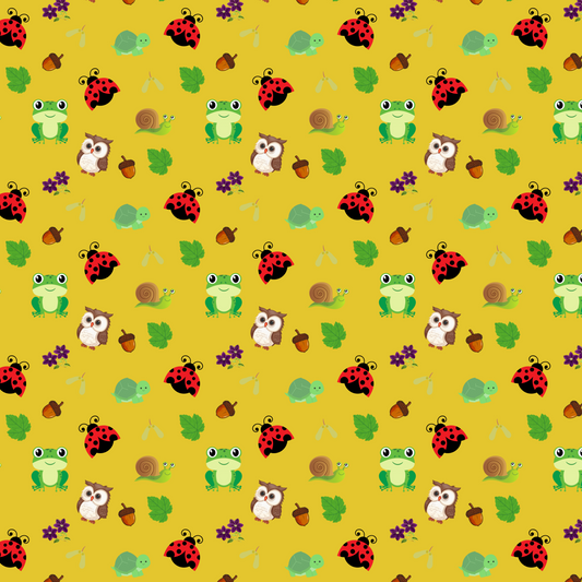 "Forest Frolic" Yellow Blankets - Rabbit Haven