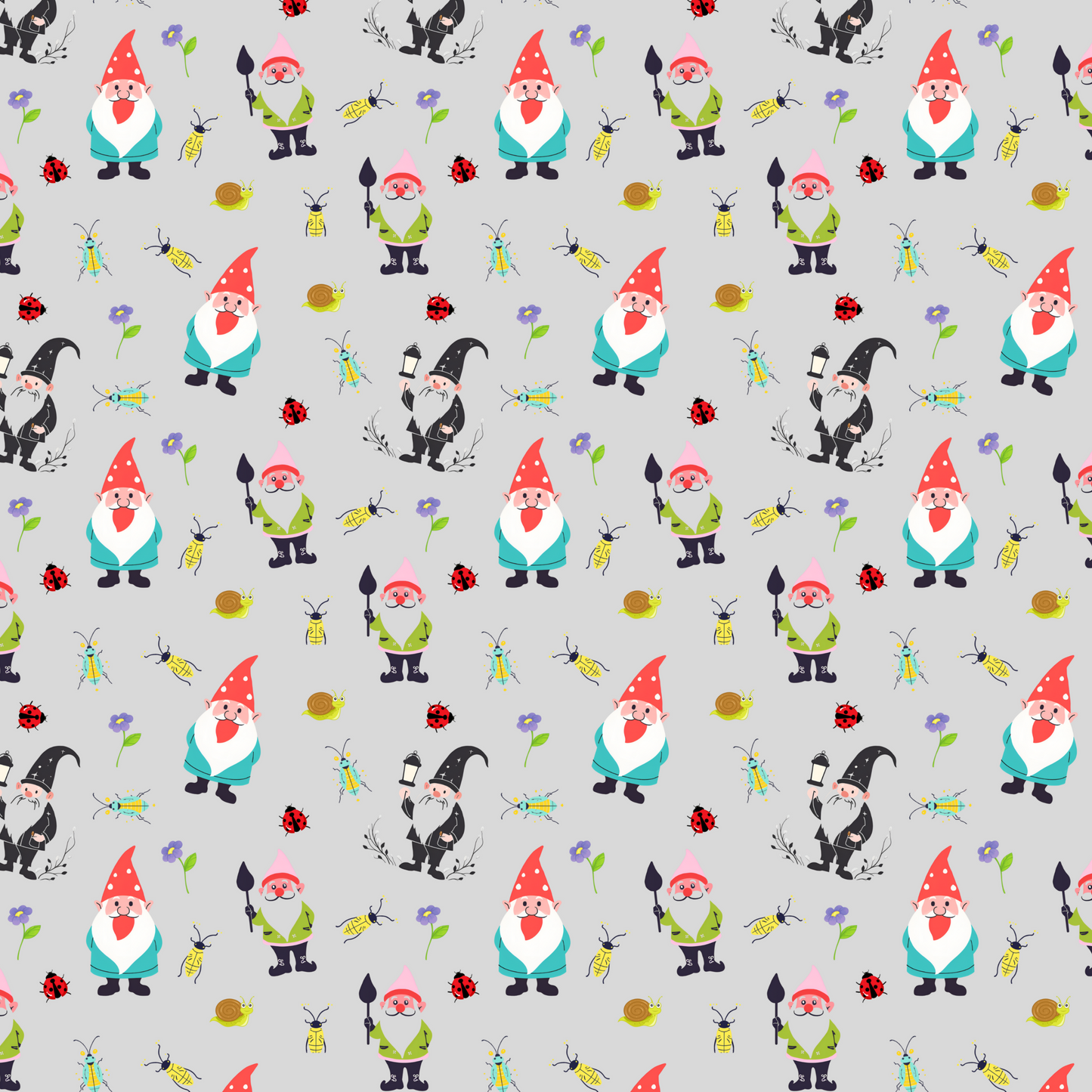 "Gnome Trails" Grey Blankets - Rabbit Haven