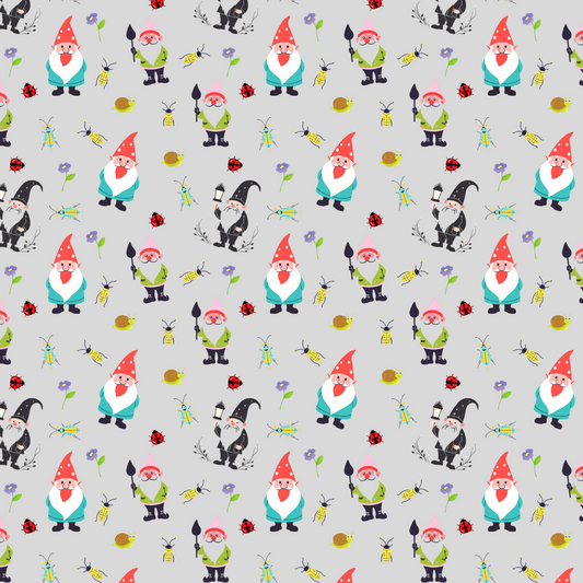 "Gnome Trails" Grey Blankets - Rabbit Haven
