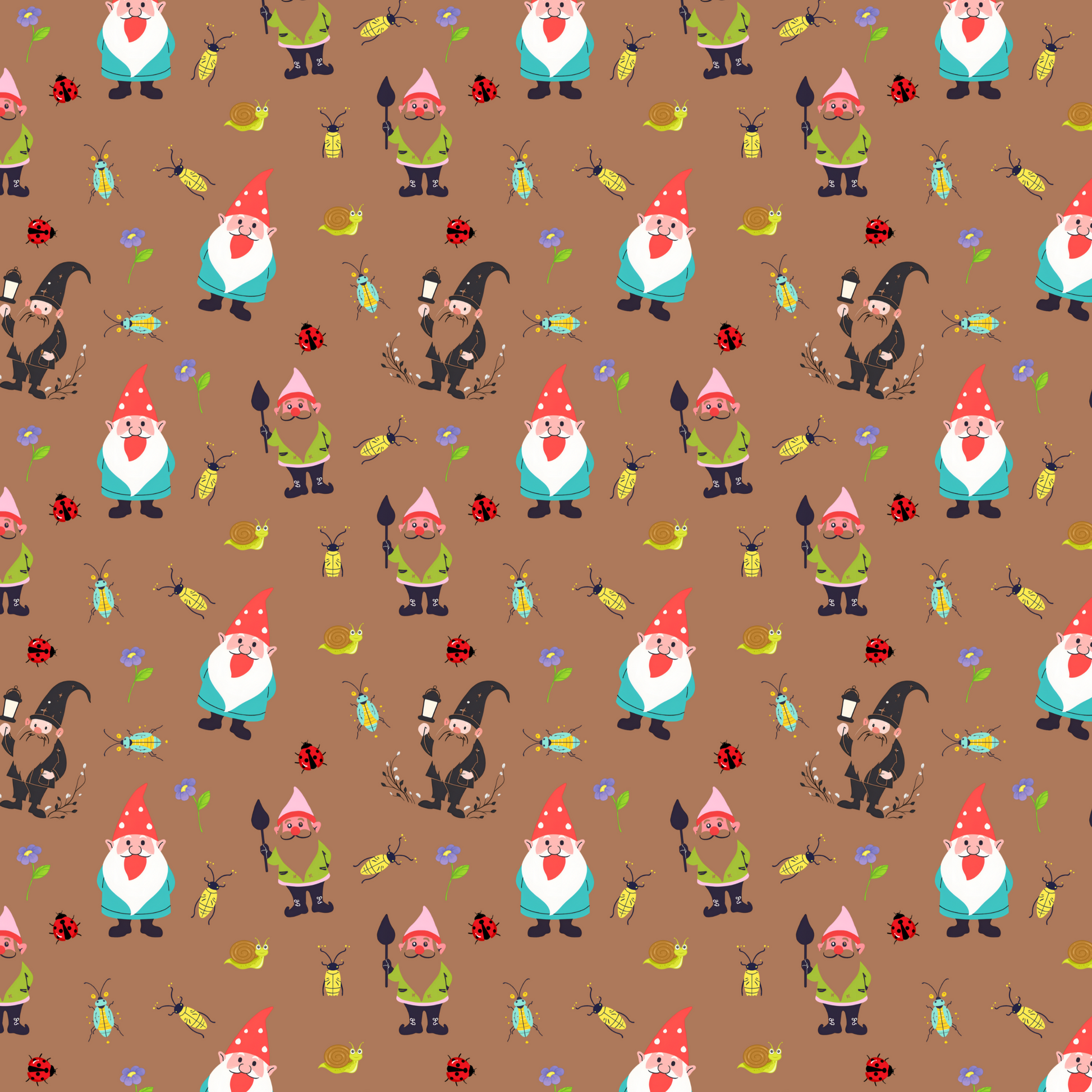 "Gnome Trails" Brown Blankets - Rabbit Haven