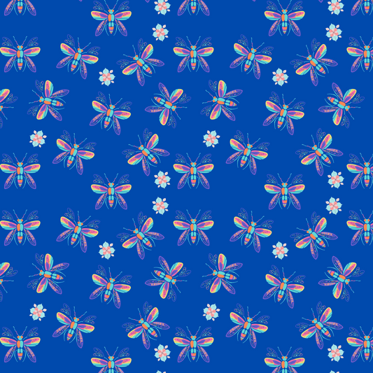 "Iridescent Flight" Blue Blankets - Rabbit Haven