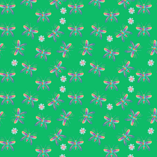 "Iridescent Flight" Green Blankets - Rabbit Haven