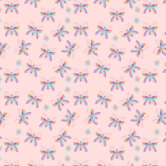 "Iridescent Flight" Pink Blankets - Rabbit Haven