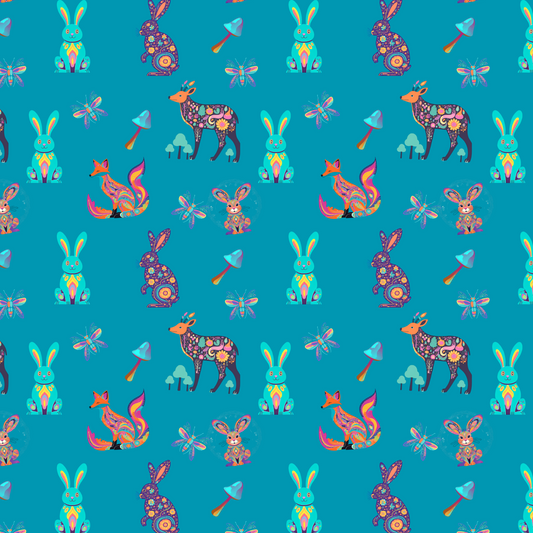 "Woodland Parade" Blankets - Rabbit Haven
