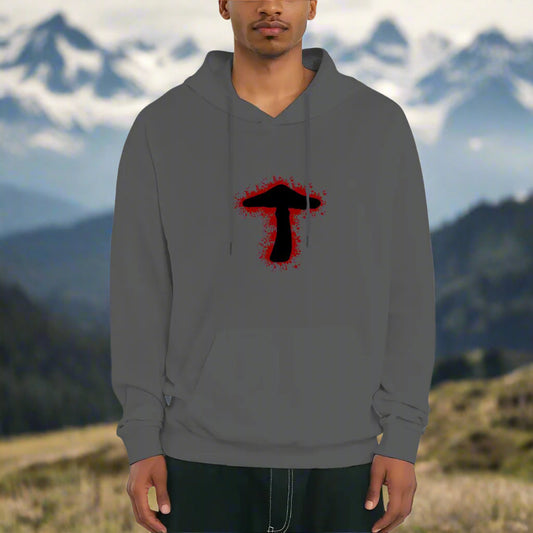 "Inkburst Mushroom" Adult Hoodie Double-Sided Design - Rabbit Haven