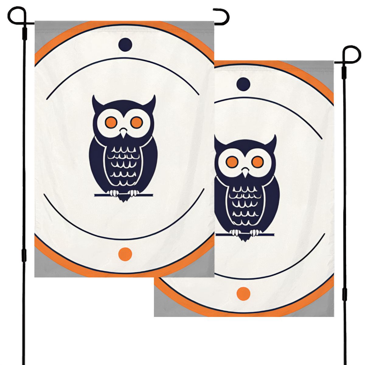 Wise Watcher Owl Garden Flag – Minimalist Outdoor Yard Banner