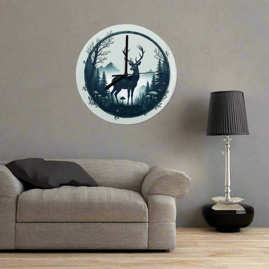 "Deer Grove" Woodland Wall Clock