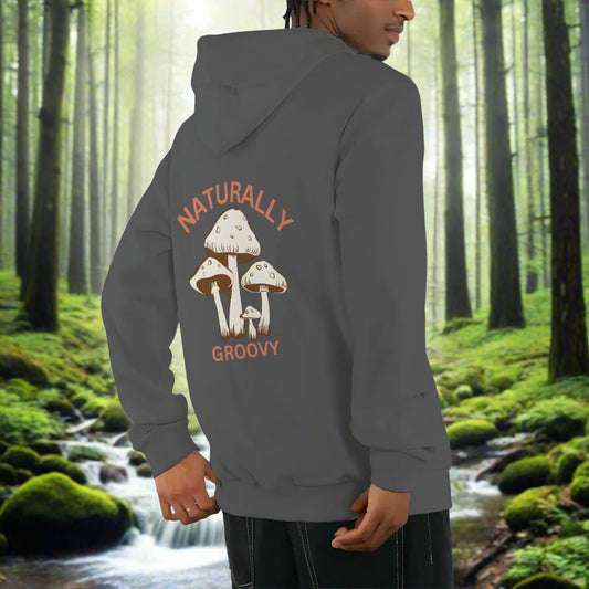 "Naturally Groovy Design #2" Adult Hoodie Double-Sided Design - Rabbit Haven