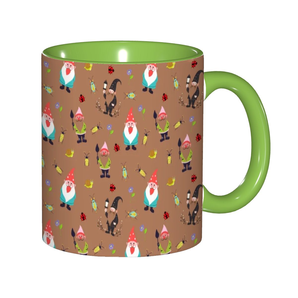 "Gnome Trails, Brown" 11oz Mug - Rabbit Haven
